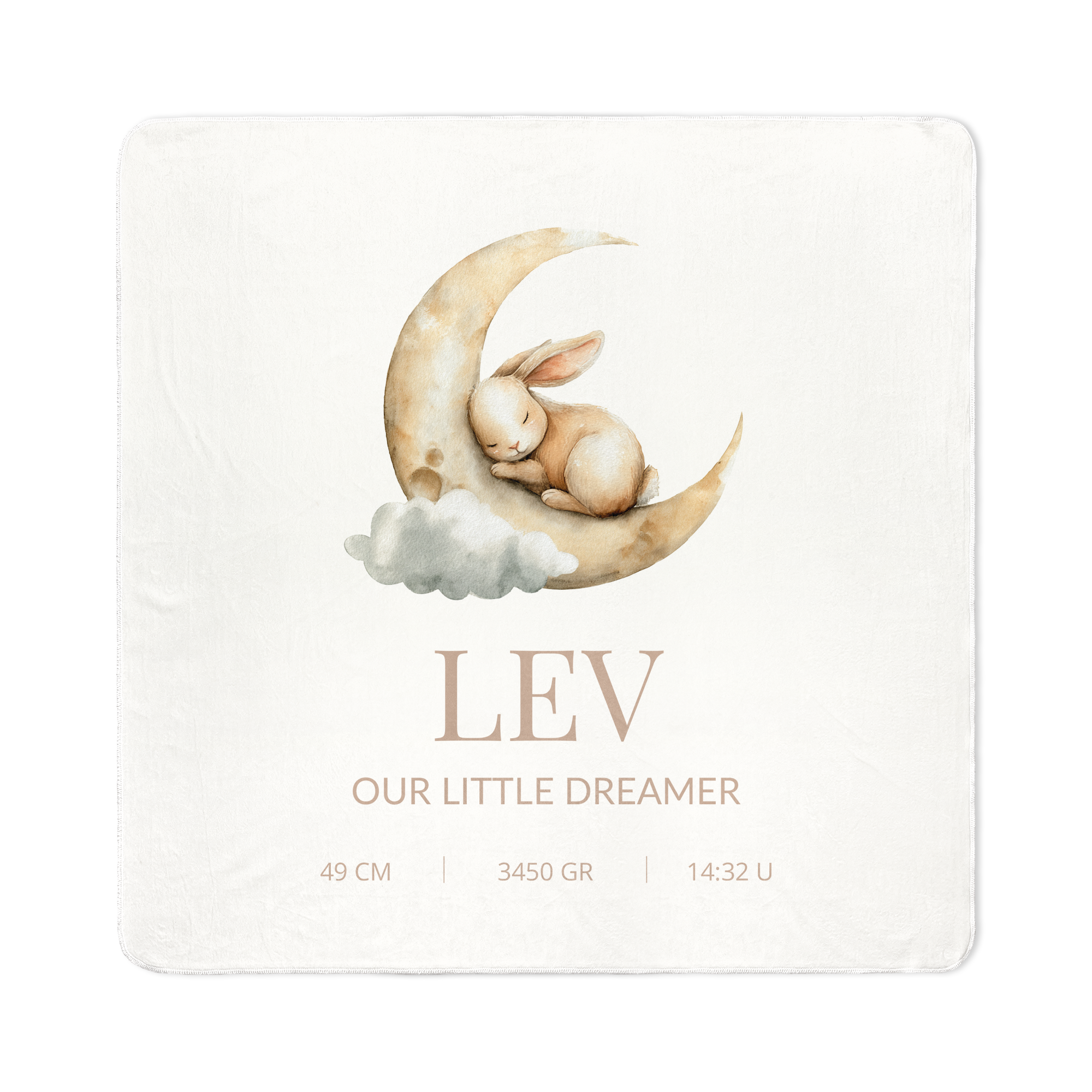 Personalisierte Babydecke - 80 x 80 cm