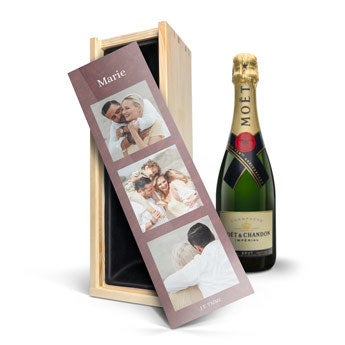 Coffret Champagne - Moët & Chandon (750ml) - couvercle imprimé