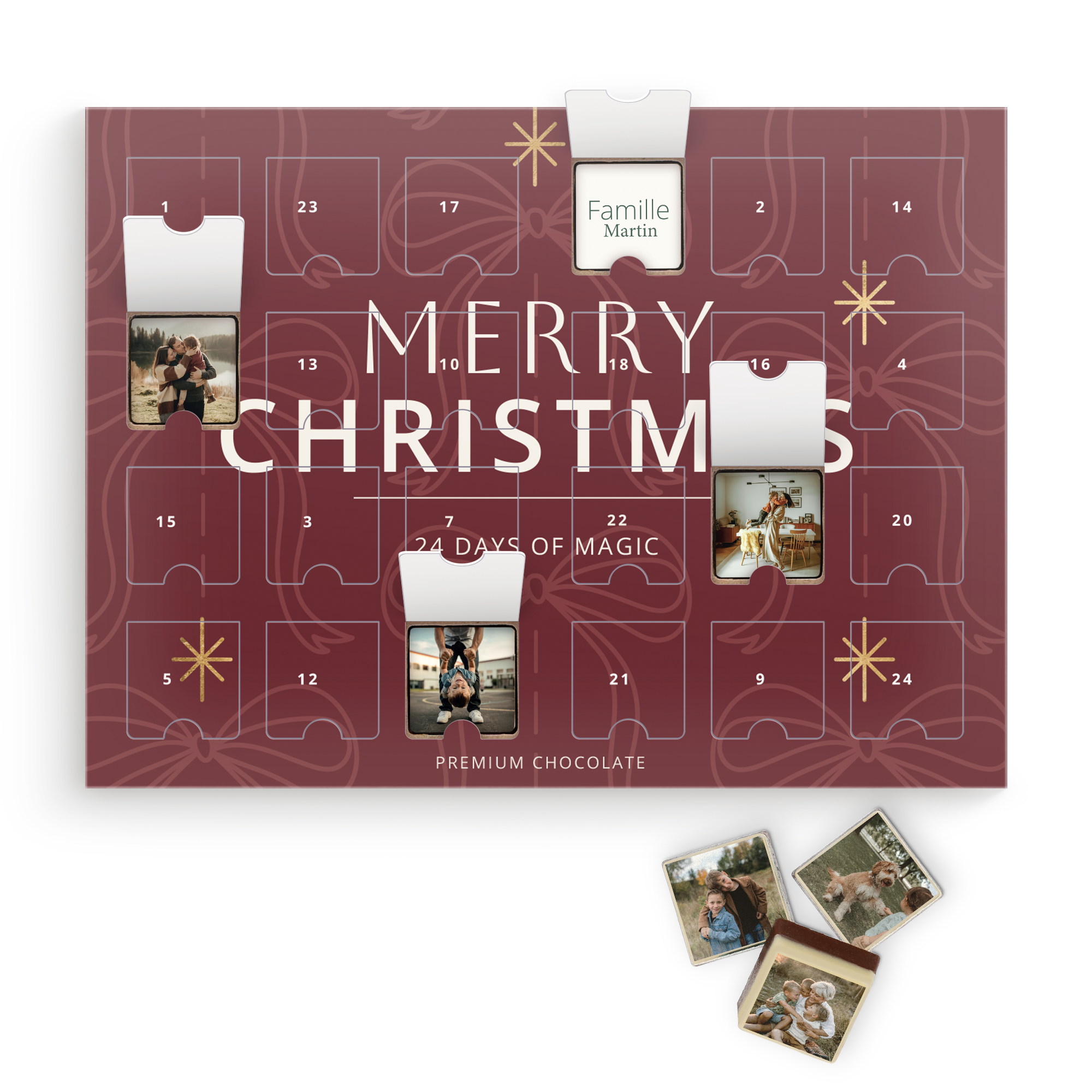 Calendrier de l'Avent personnalisé - Chocolats photo