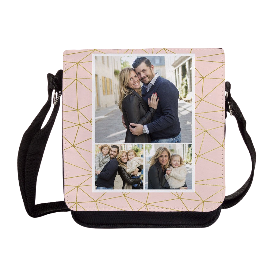 Mala de ombro pequena - Preto - impressão