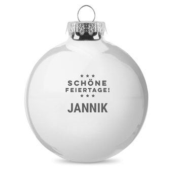 Weihnachtskugel Glas - Silber (2 Stück)