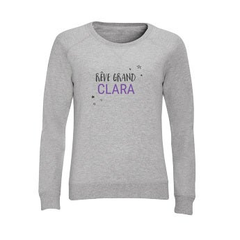 Sweat - Femme - Gris chiné - XXL