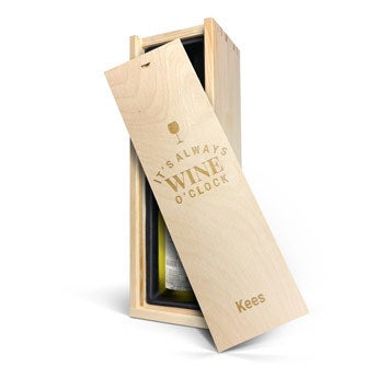 Wijn in gegraveerde kist - Salentein - Chardonnay