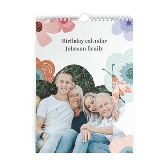 Personalised birthday calendar