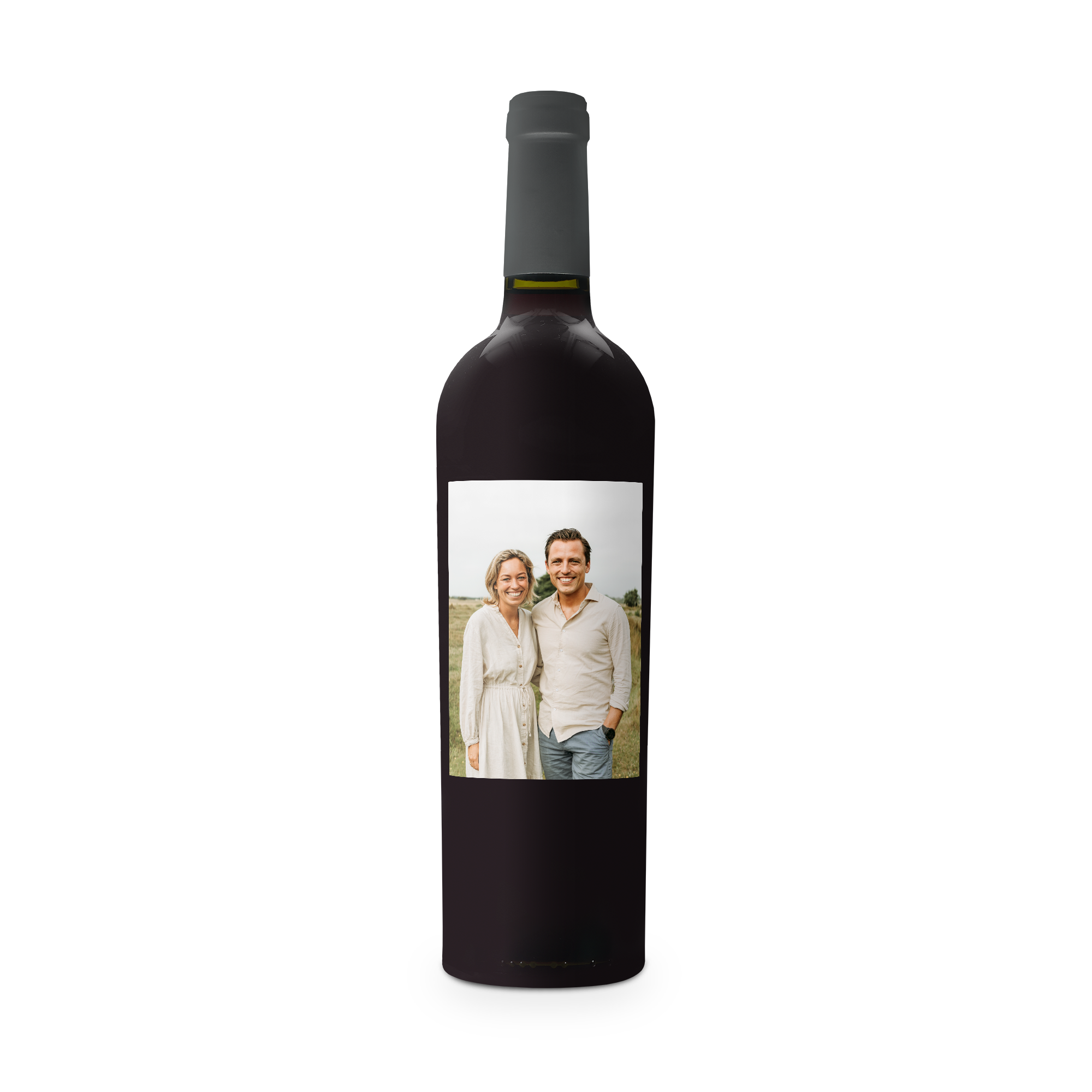 Bouteille de vin Cantine Riondo Merlot avec étiquette personnalisée