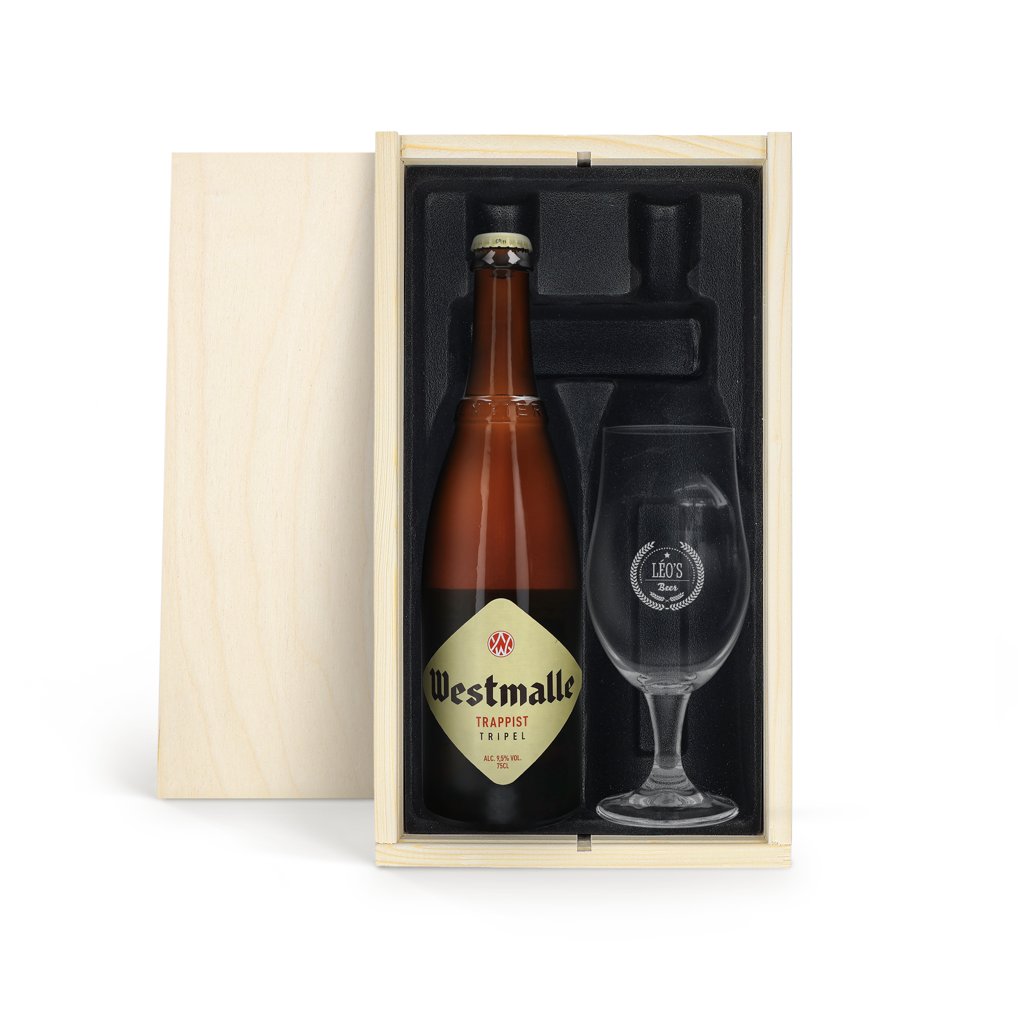 Bierpakket met gegraveerd glas - Westmalle Tripel