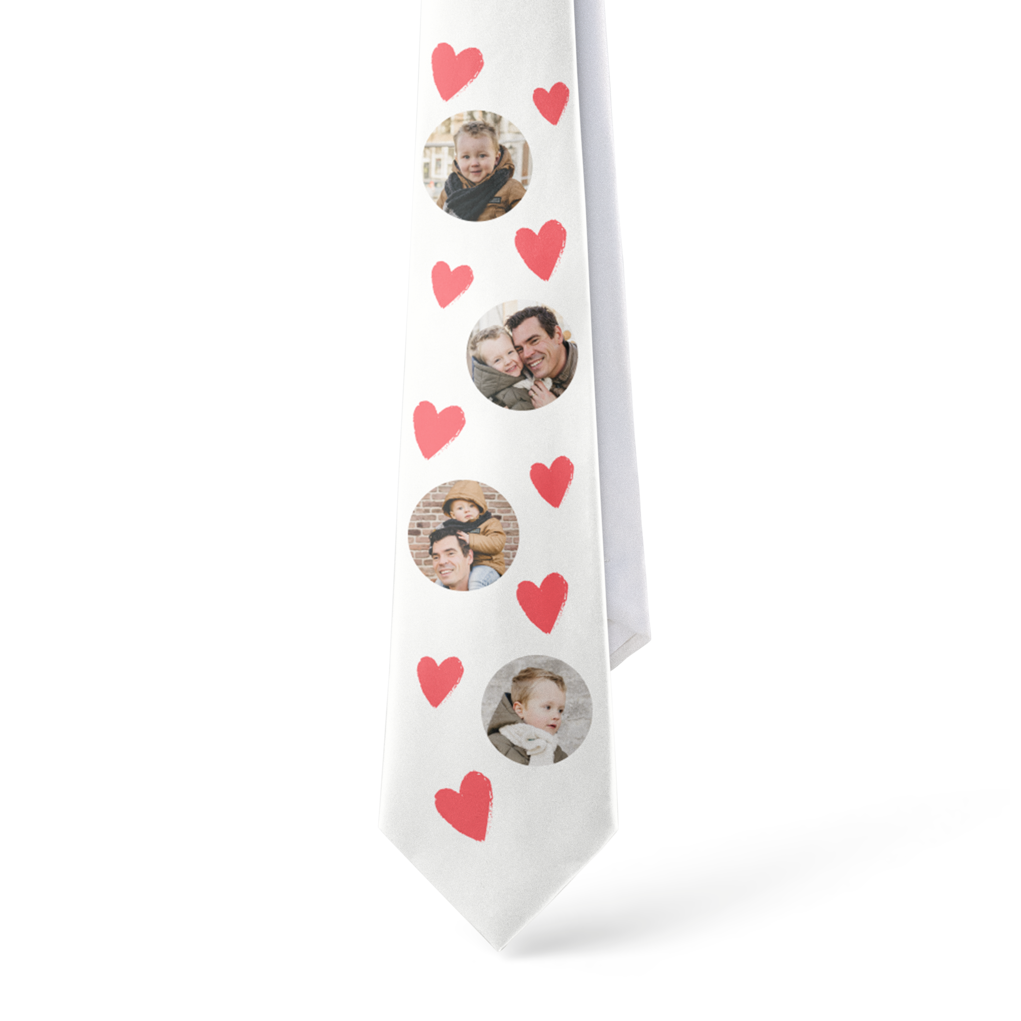 Personligt slips - hvidt