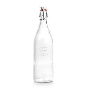 Üveg csatos vizes palack