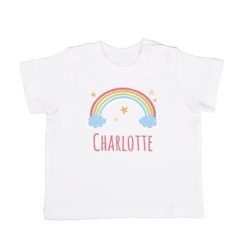 Baby T-Shirt - Kurzam - Weiß - 74/80