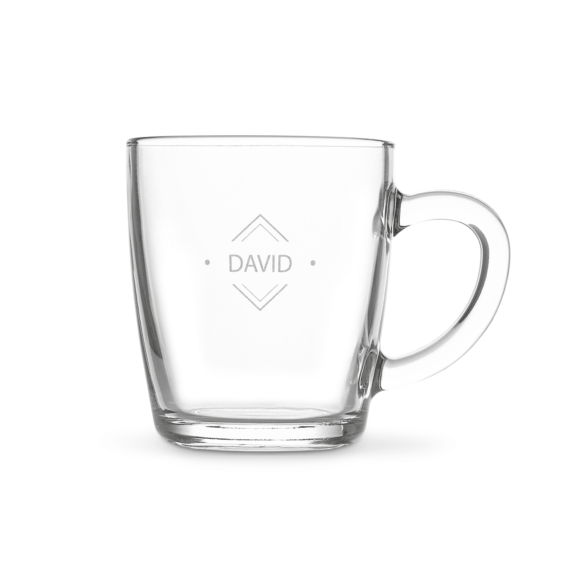 Personalised glass mug - 6 pcs - Engraved