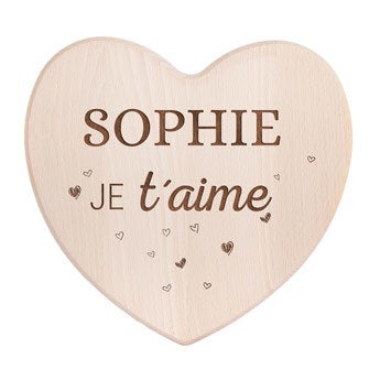 Planche à pain en forme de cœur
