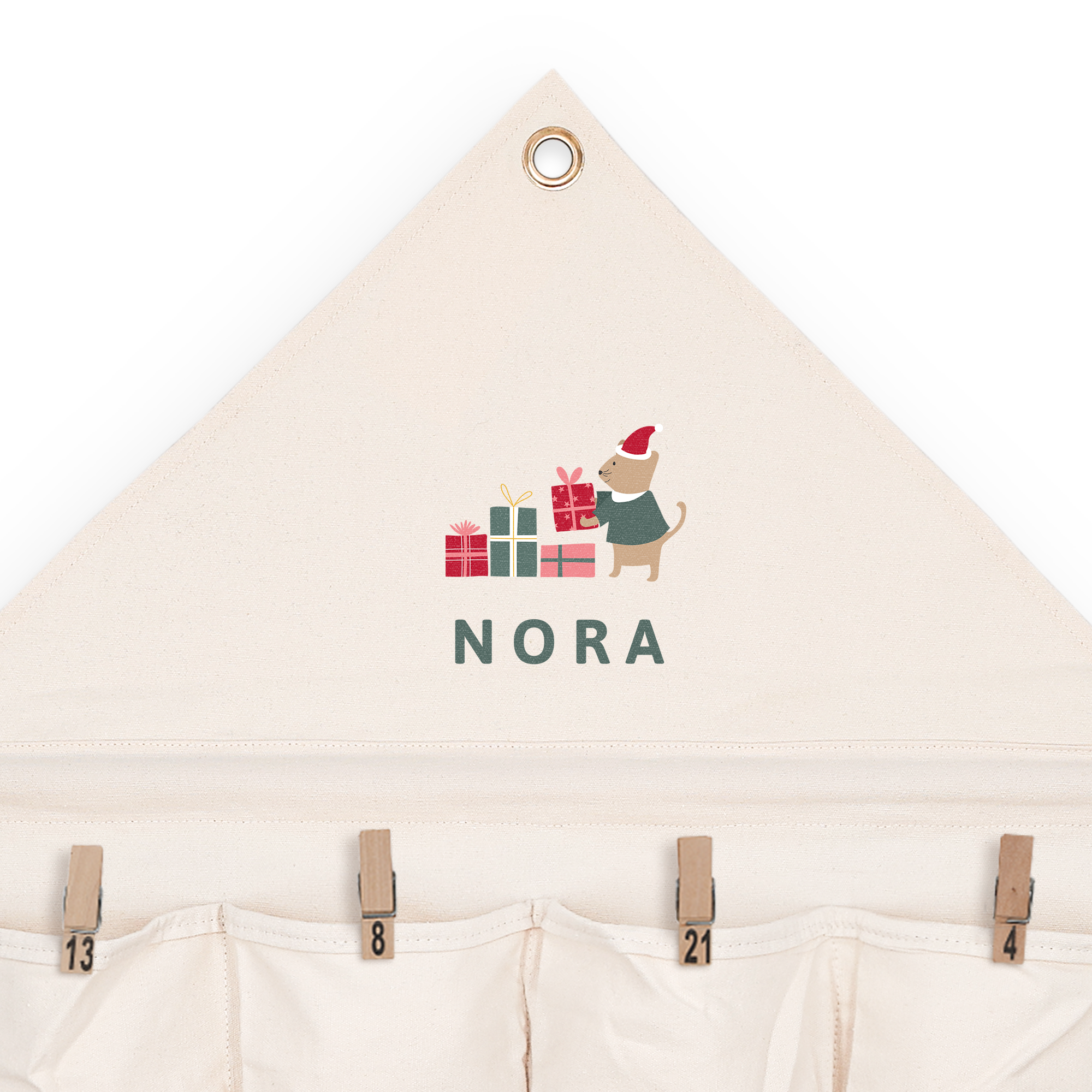 Fabric Pocket Advent Calendar