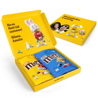 Personlig gaveeske med M&M's-sjokolade