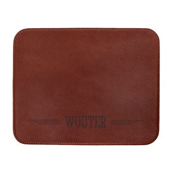 Leren placemat - Bruin