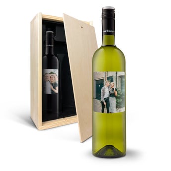 Personaliseret vin gave sæt - Maison de la Surprise