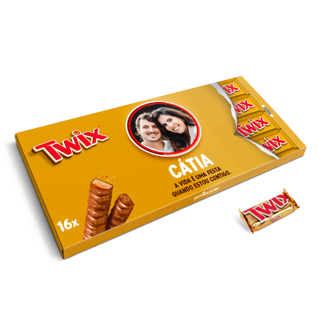 Barra de chocolate personalizada XXL Twix