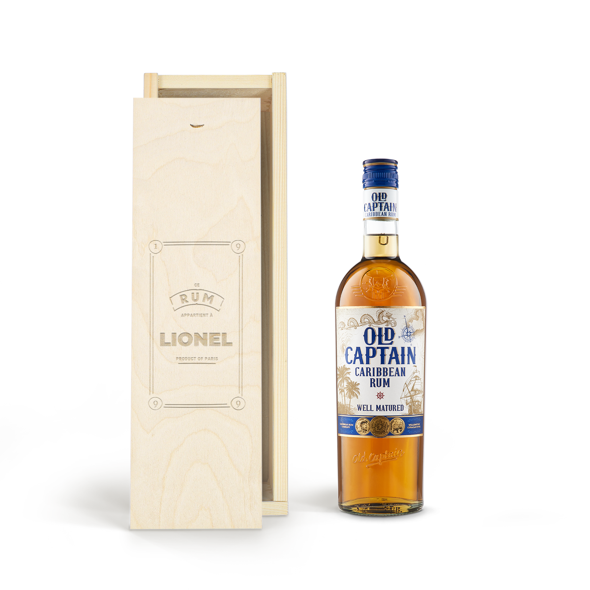 Coffret Rhum personnalisé - Old Captain Brun