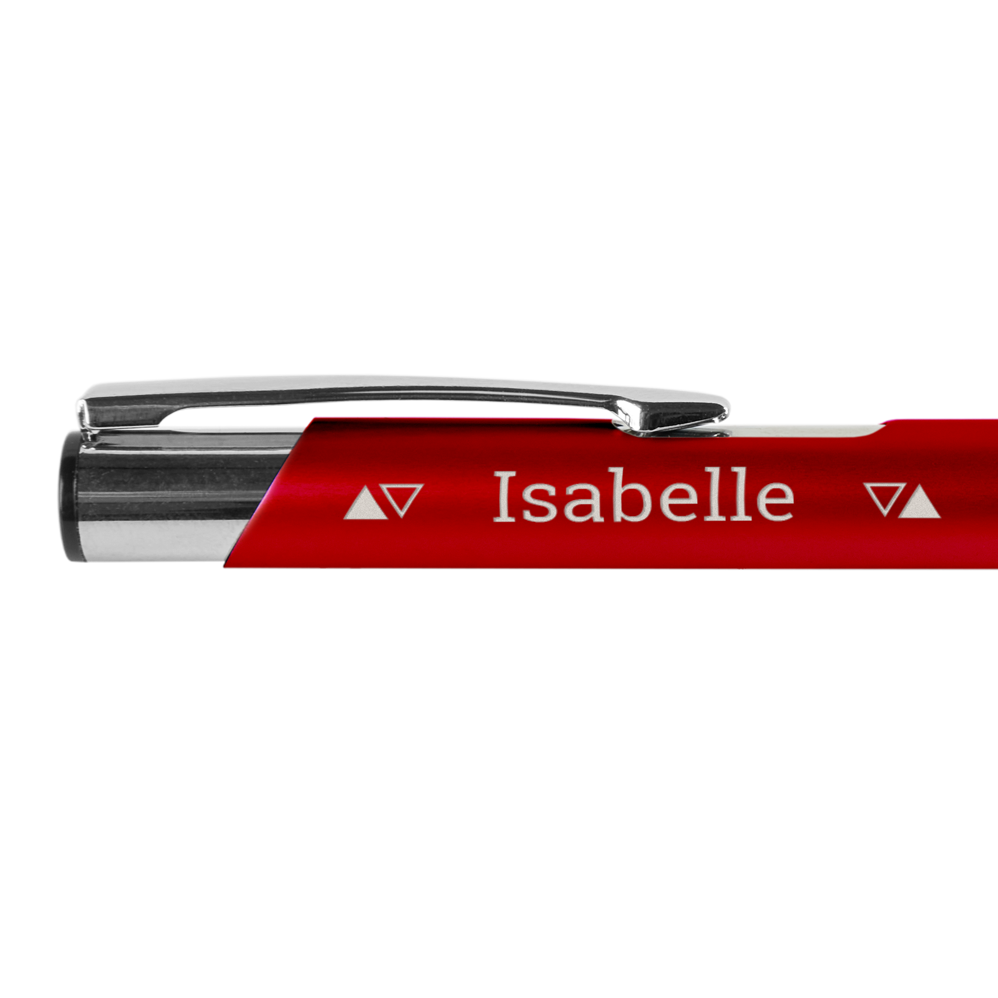 Personalised pen - Viva - Tess - Ballpoint - Engraved - Red - Left-handed