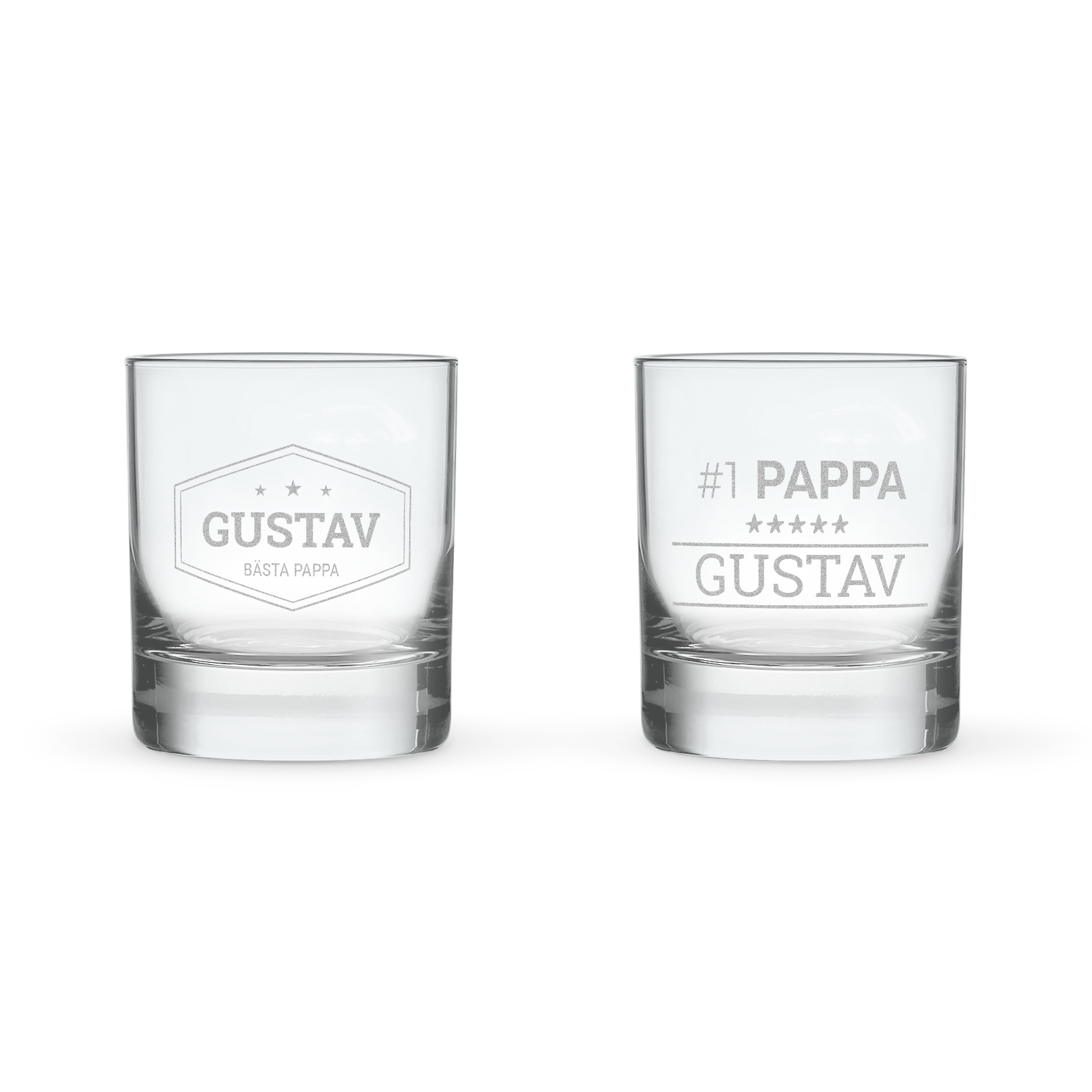 Graverat tumblerglas - 2