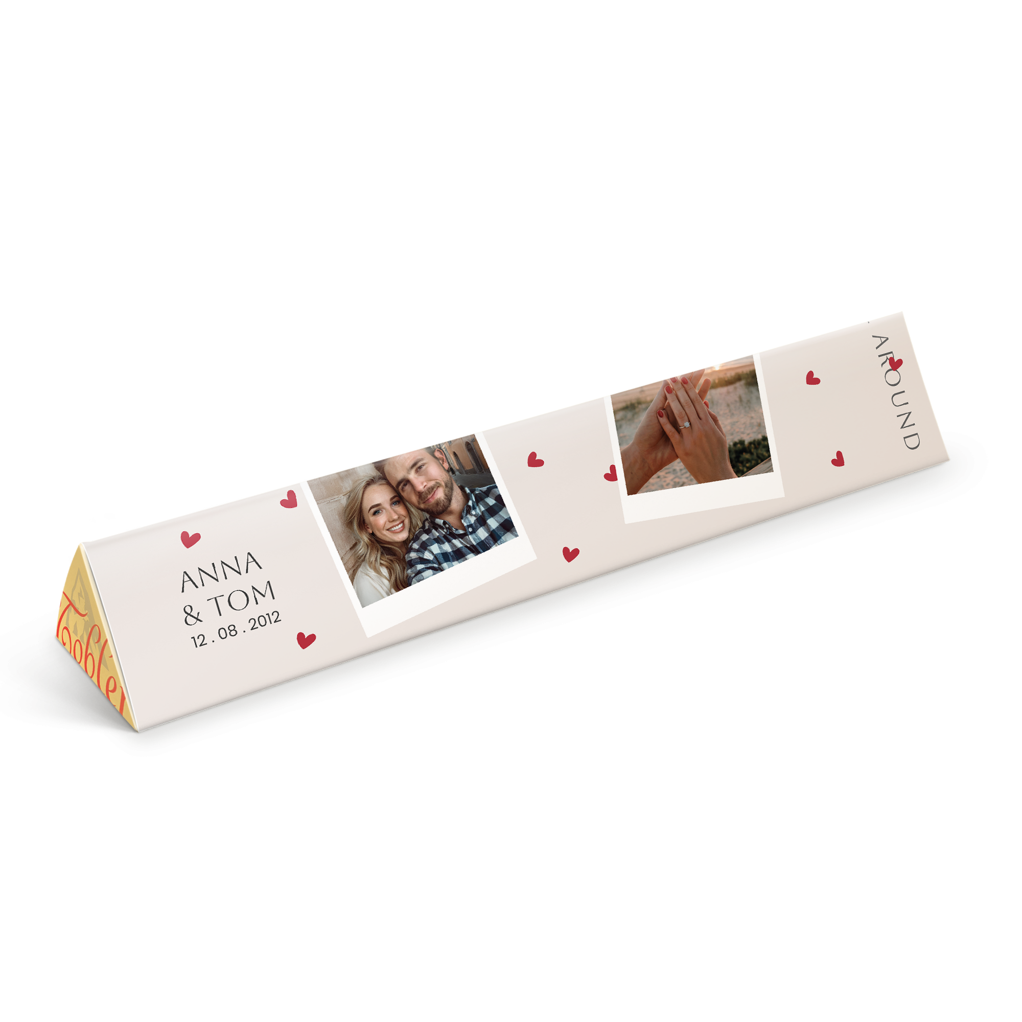  Gepersonaliseerde reep met Toblerone chocolade  - L - 360 gram