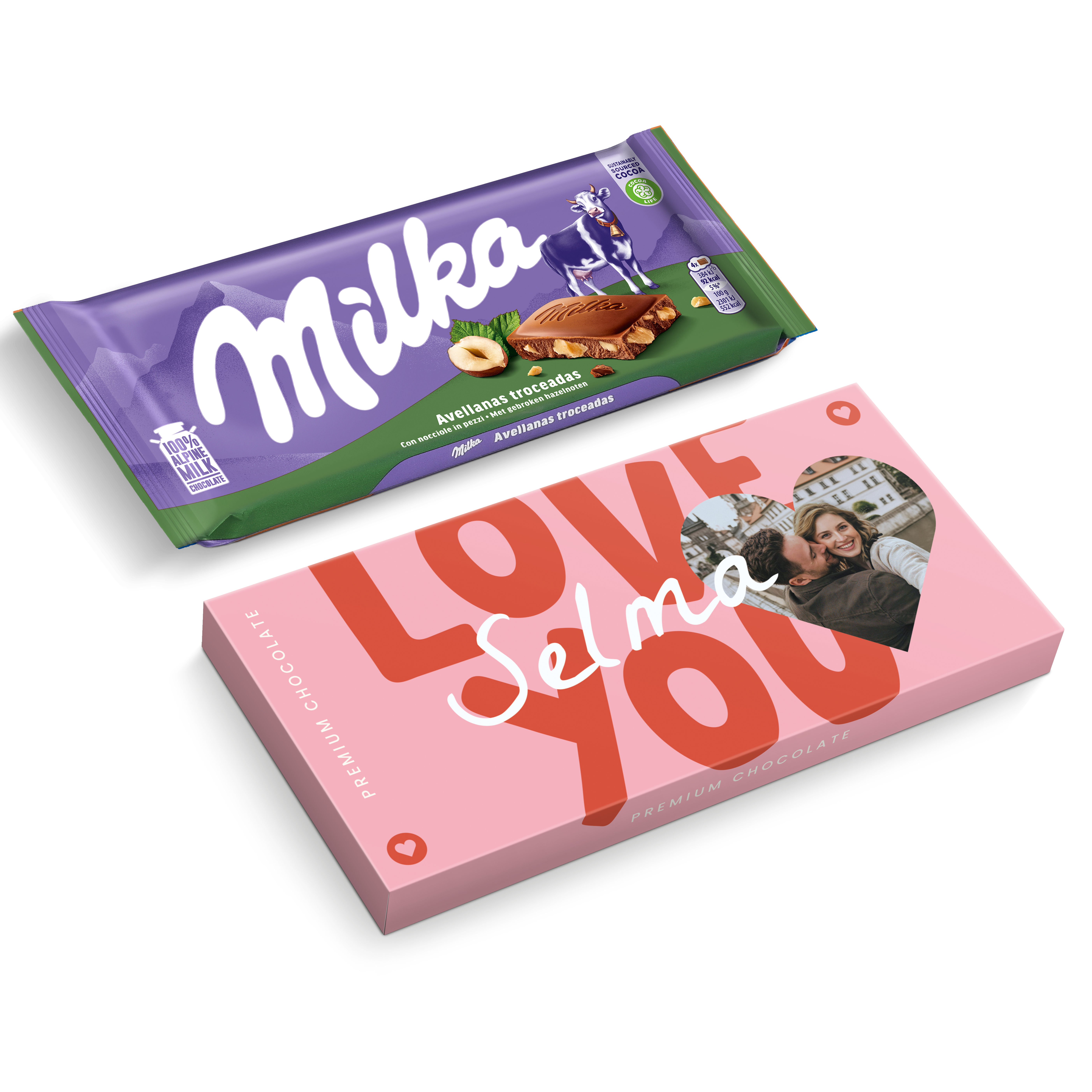 Personligt Milka-chokladkort
