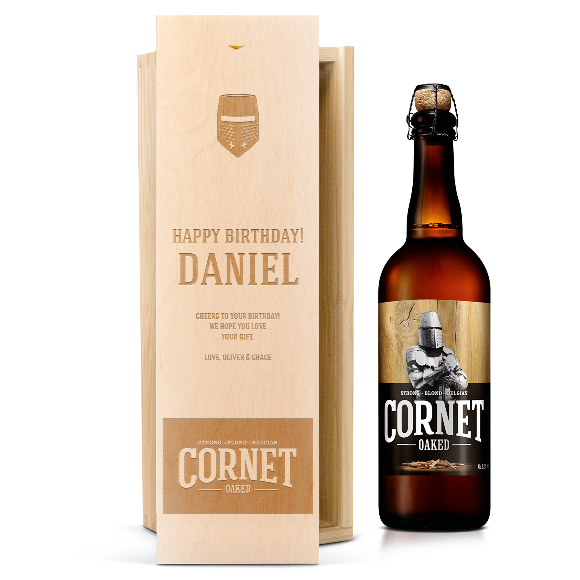 Beer with personalised case - Cornet