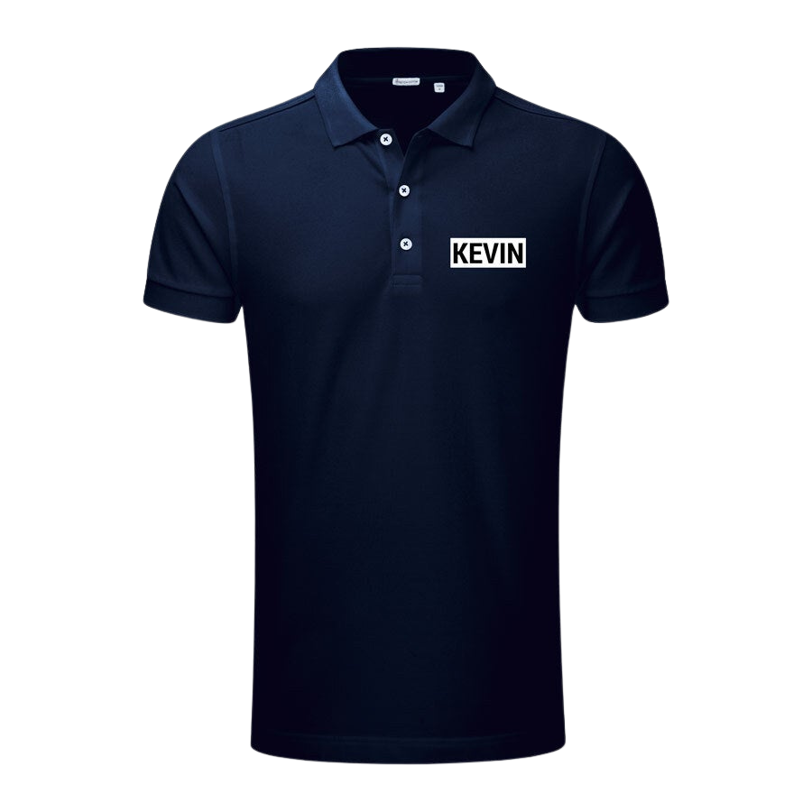 Personalised polo t-shirt - Men - Navy - XXL