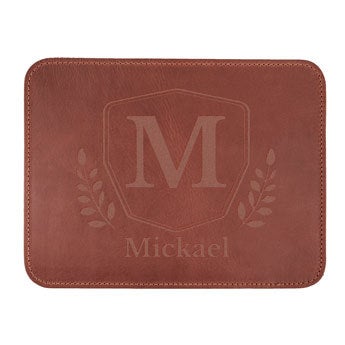 Tapis de souris en cuir - Brun