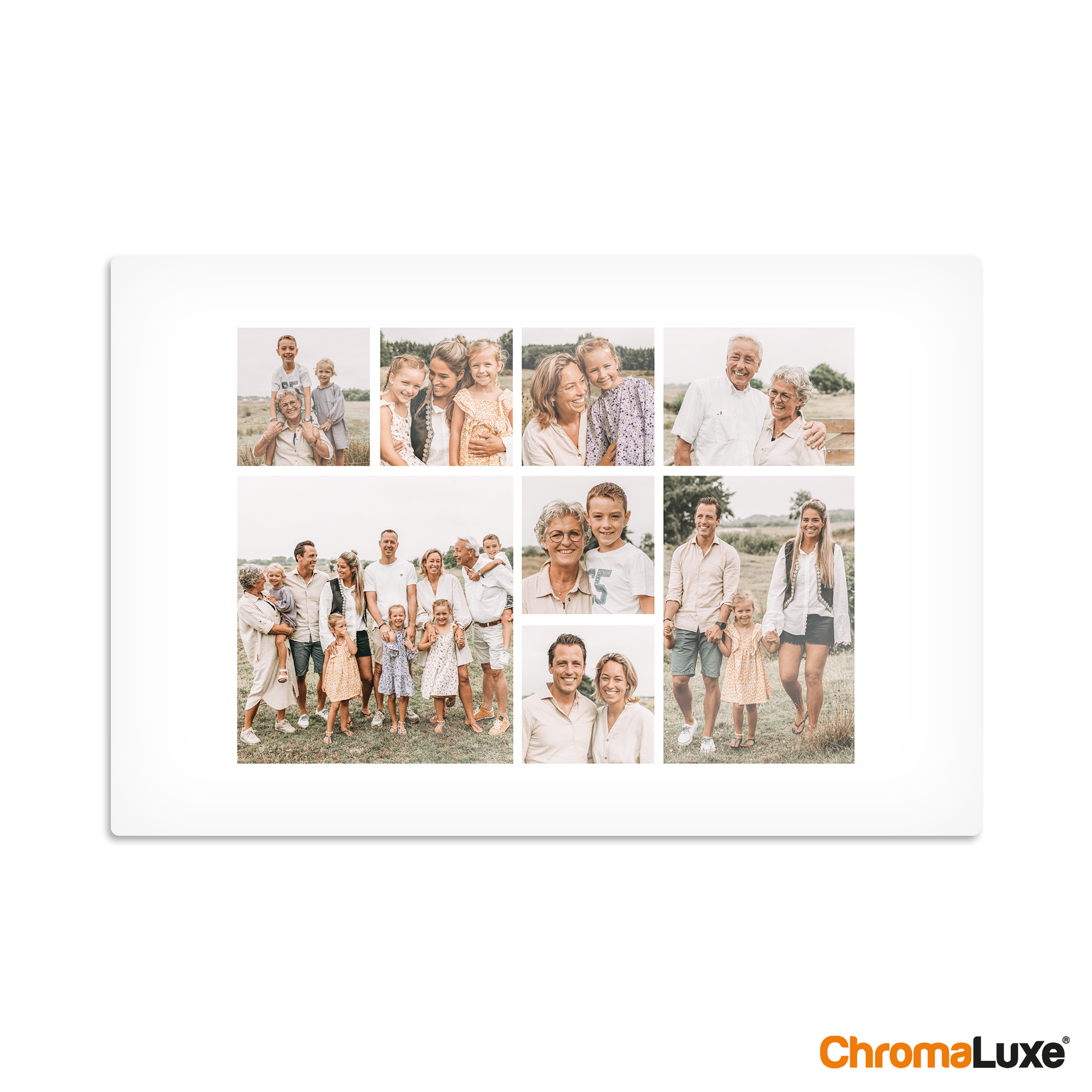 Instagram Collage auf Aluminium - Weiß