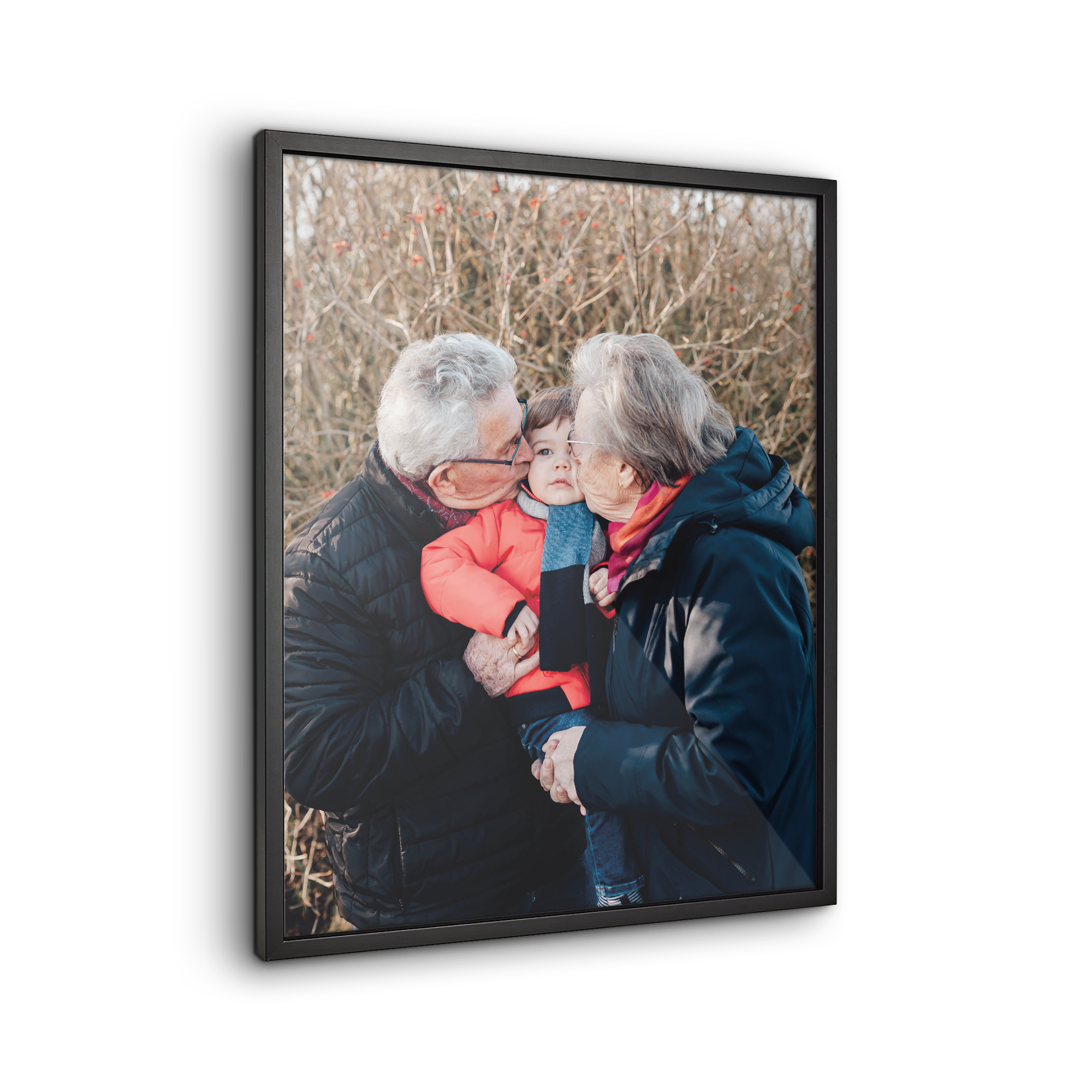 Personalized photo in black frame 40x50
