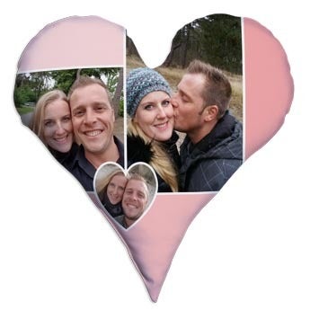 Herzkissen bedrucken - Samt 80x80