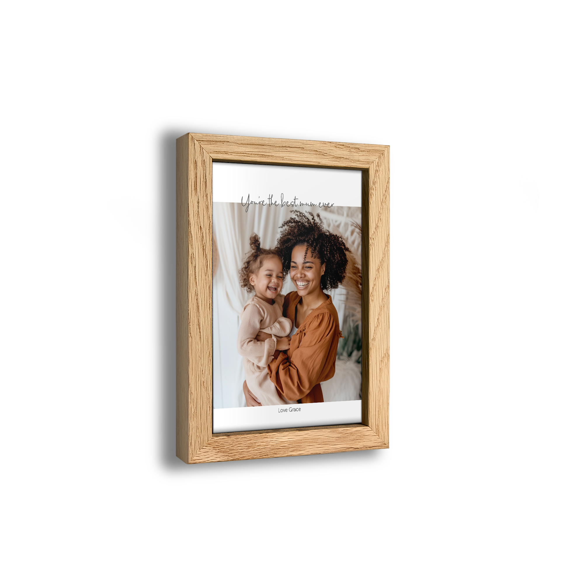 Houten lijst met gepersonaliseerde fotoafdruk - 10x15