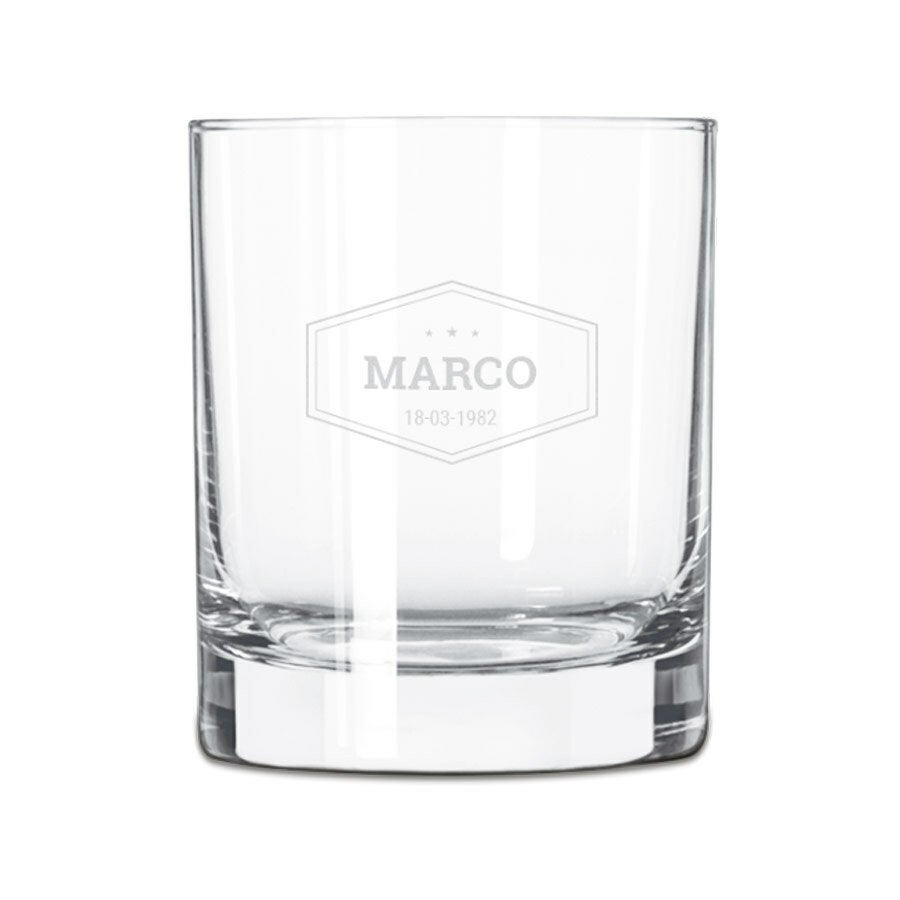 Personalised liqueur glass - Engraved - 2 pcs