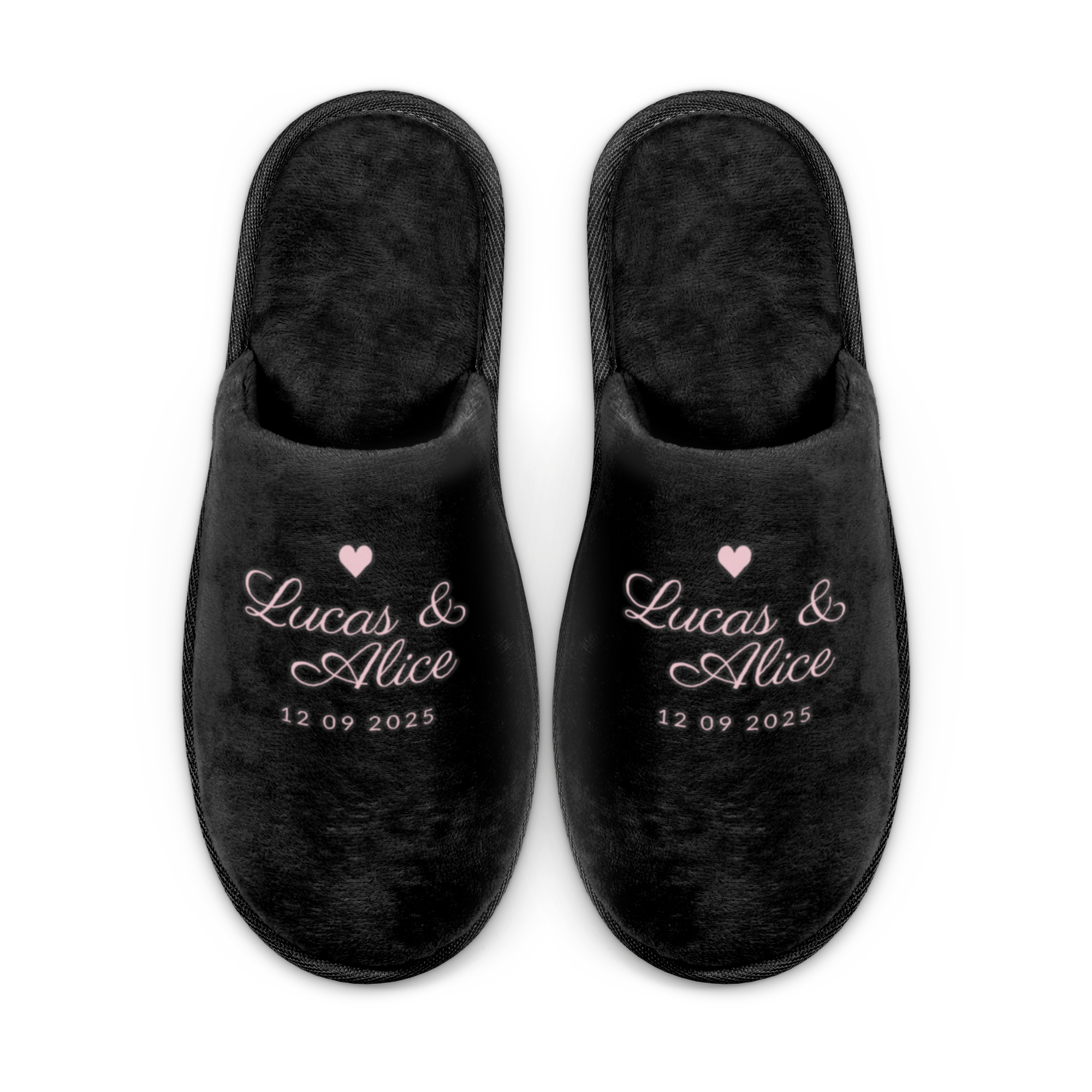 Chaussons personnalisées - Noir - 43-45