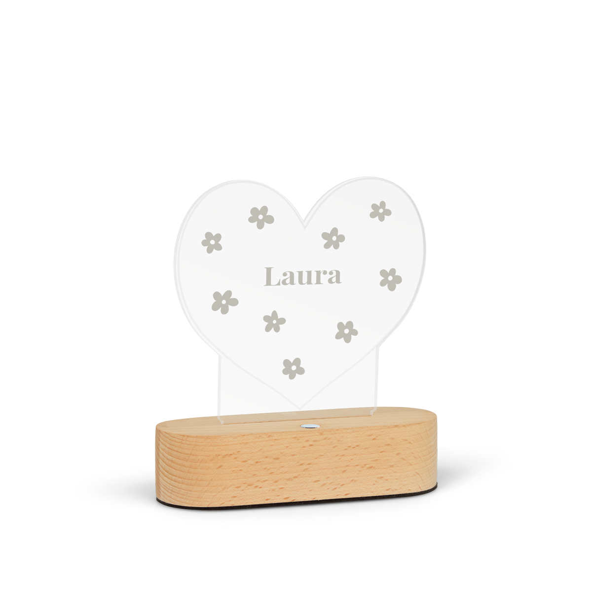 Lamp met naam - Hart