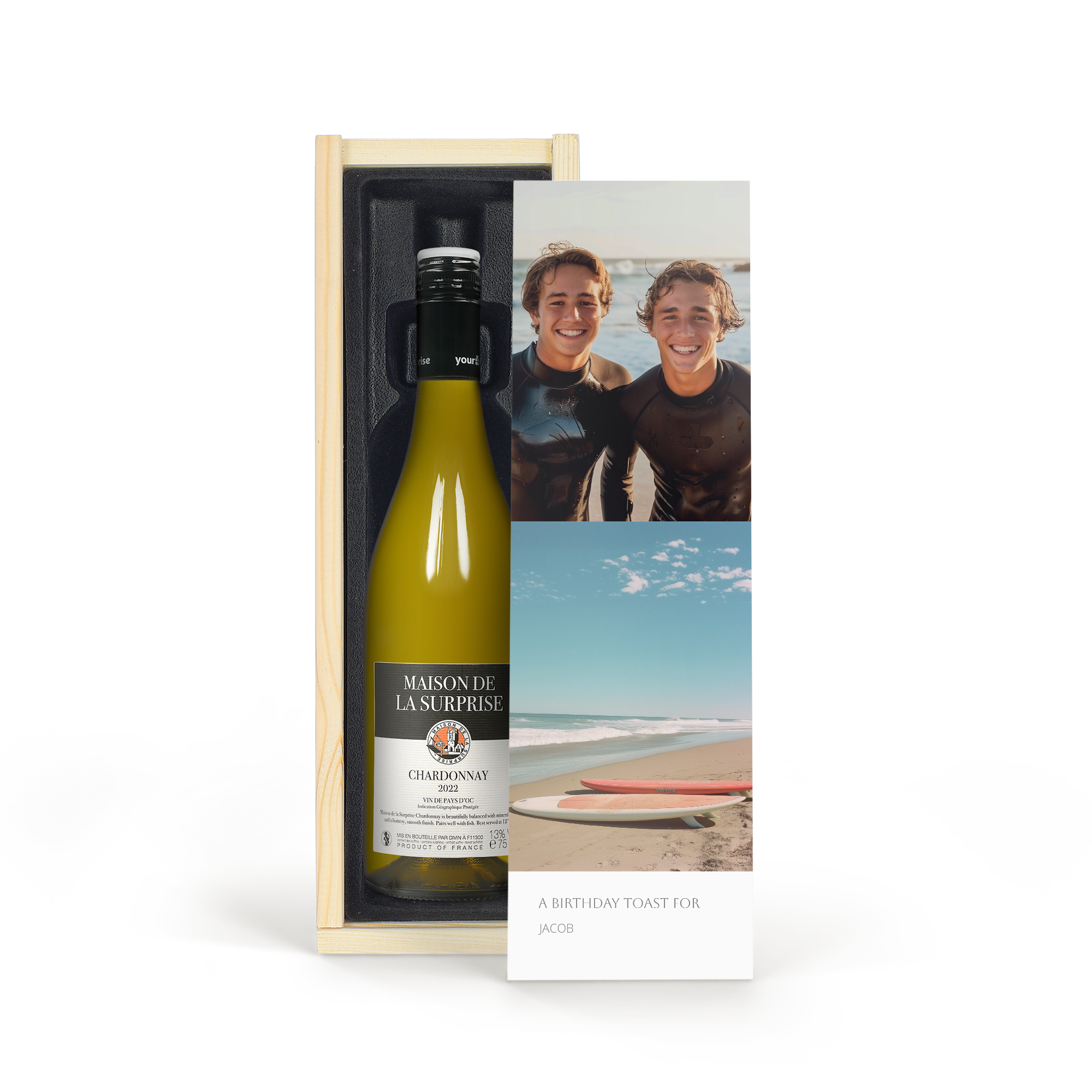 Personalised Wine Gift - Maison de la Surprise Chardonnay