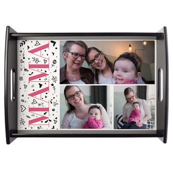 Fototablett zum Muttertag - Schwarz - Groß
