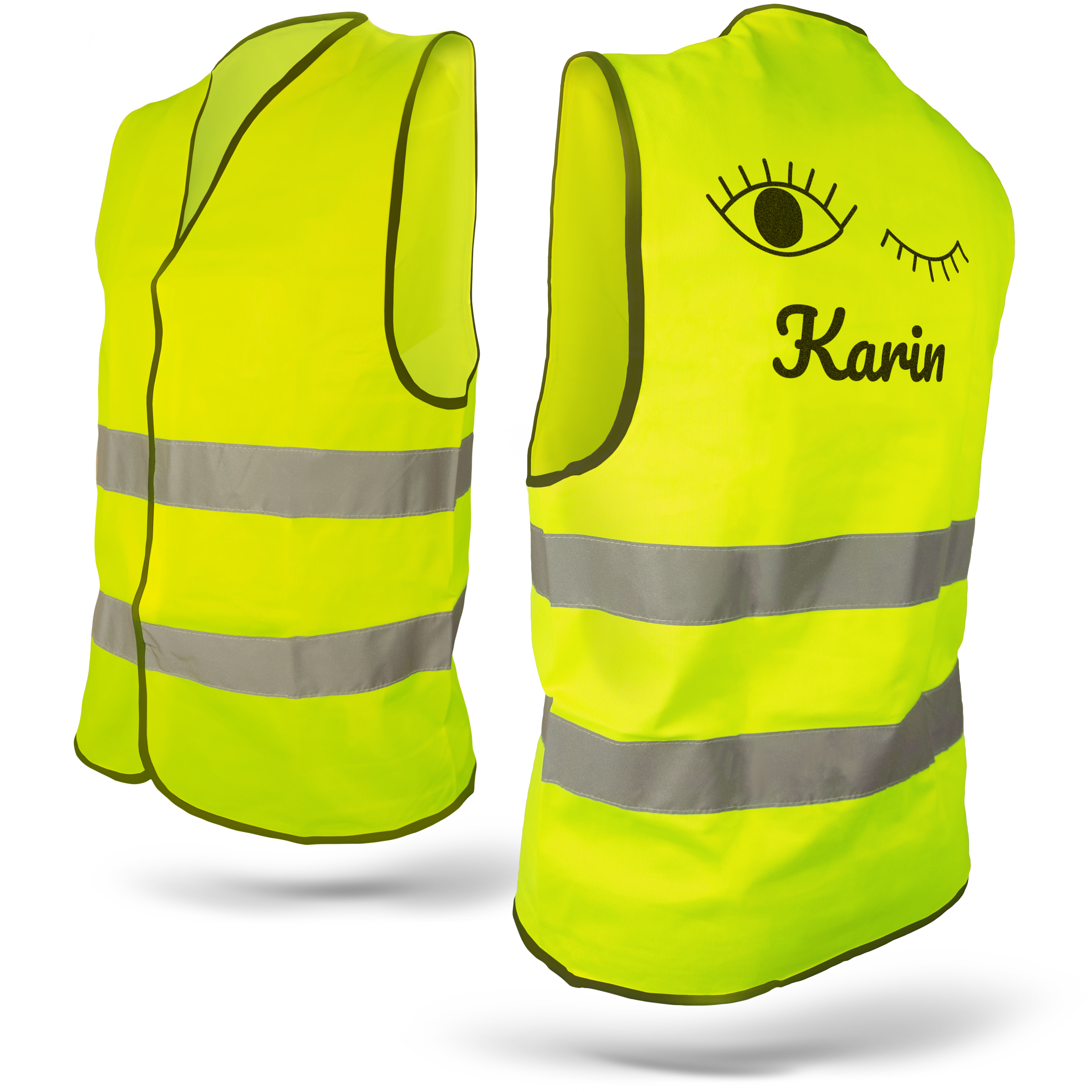 Warnweste bedrucken - gelb -   L/XL