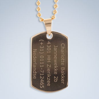 Dog Tag - goldfarben