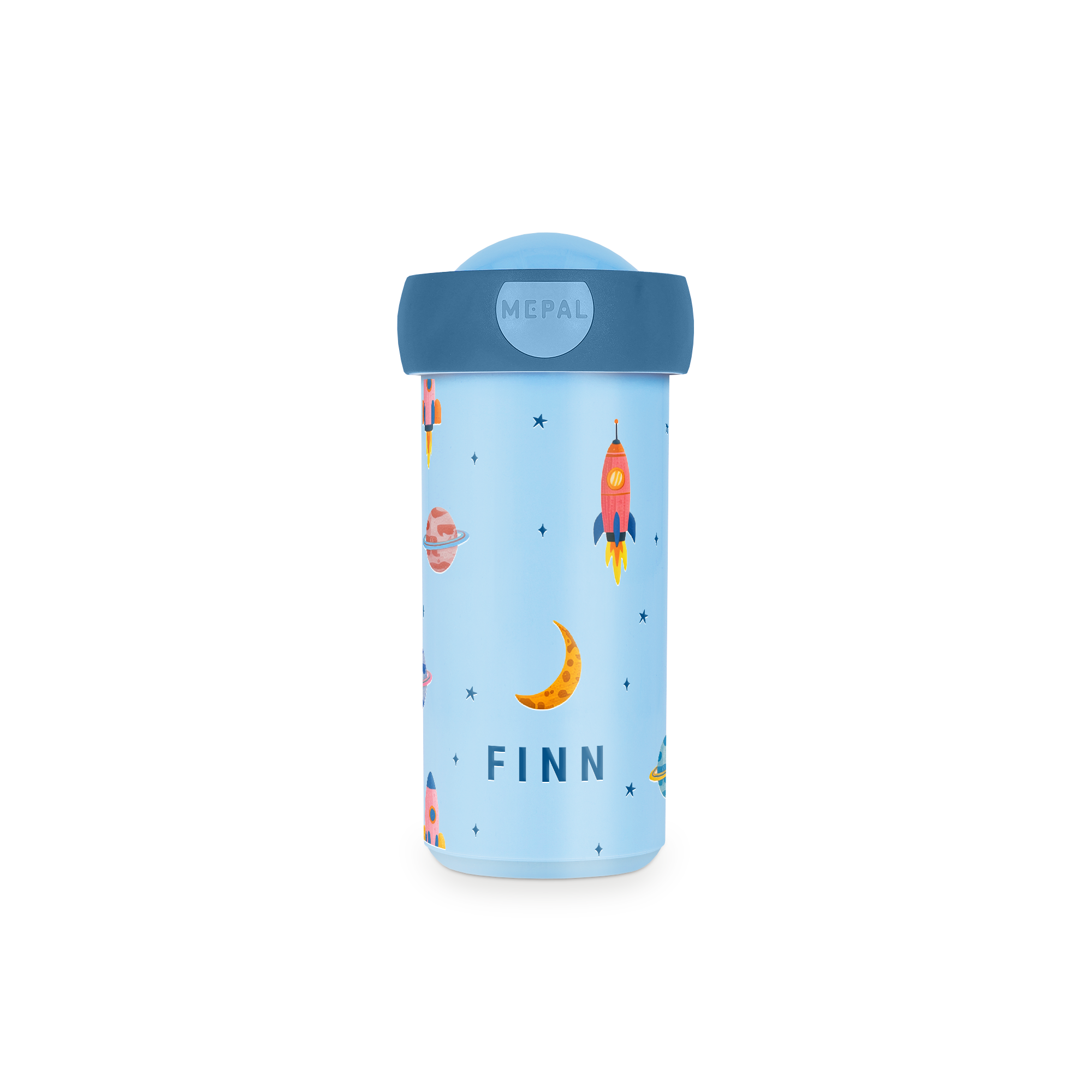 Personalisierter Mepal Kinderbecher mit Deckel - Auslaufsicher - 300 ml - Cool Blue