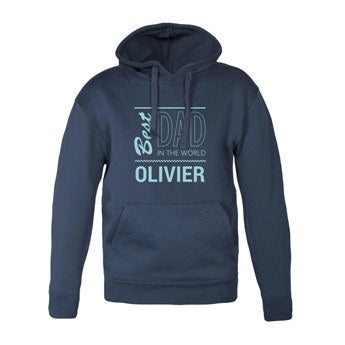 Sweat à capuche homme personnalisé - Marine