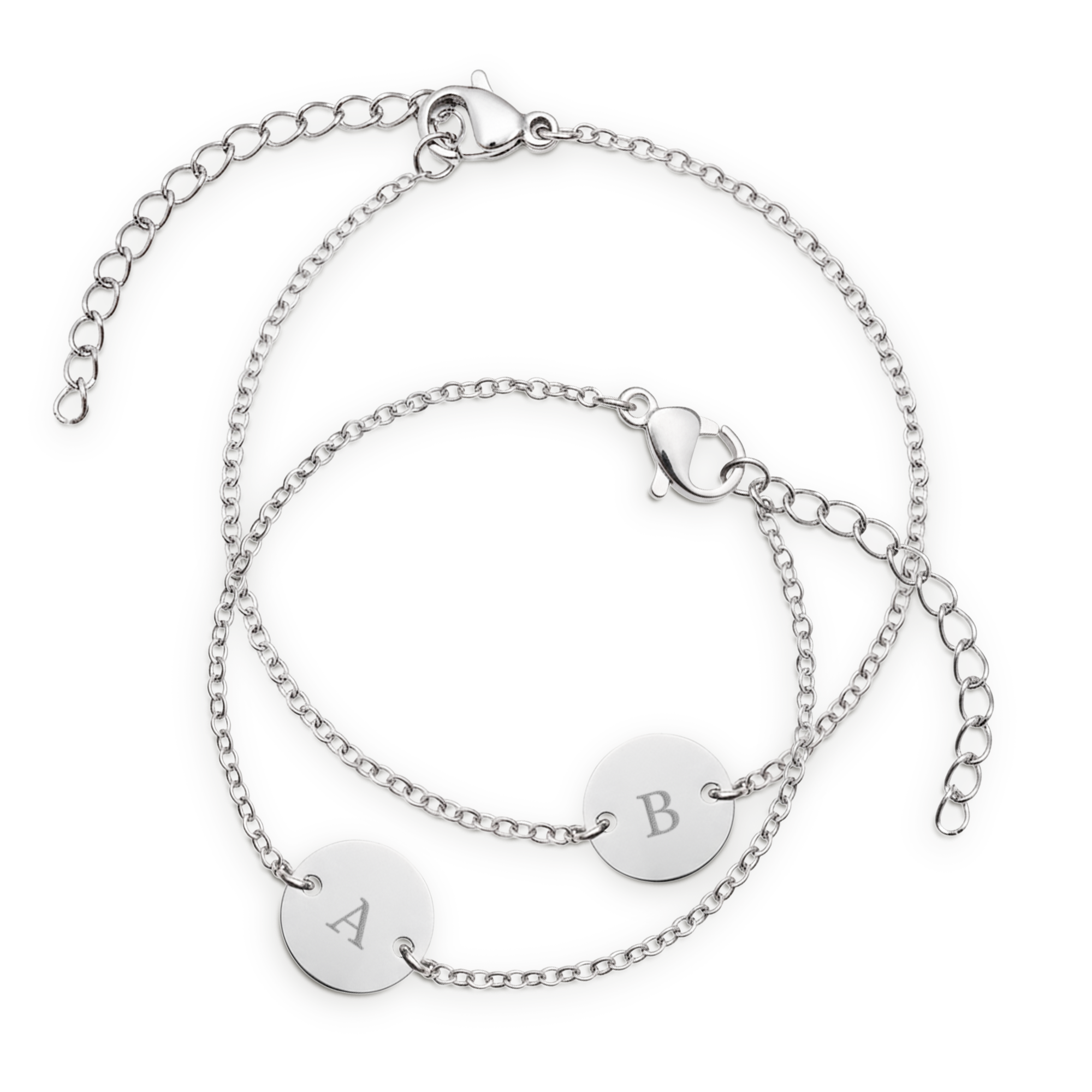 Mother daughter bracelets - Silver - 16 & 13 cm