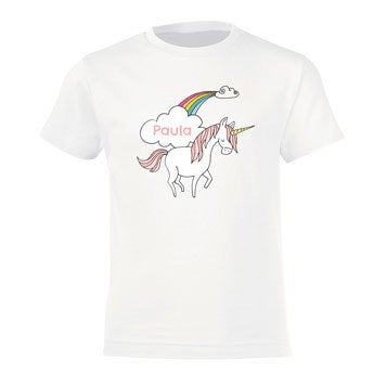 Einhorn T-Shirt bedrucken - Weiß  - 10 Jahre