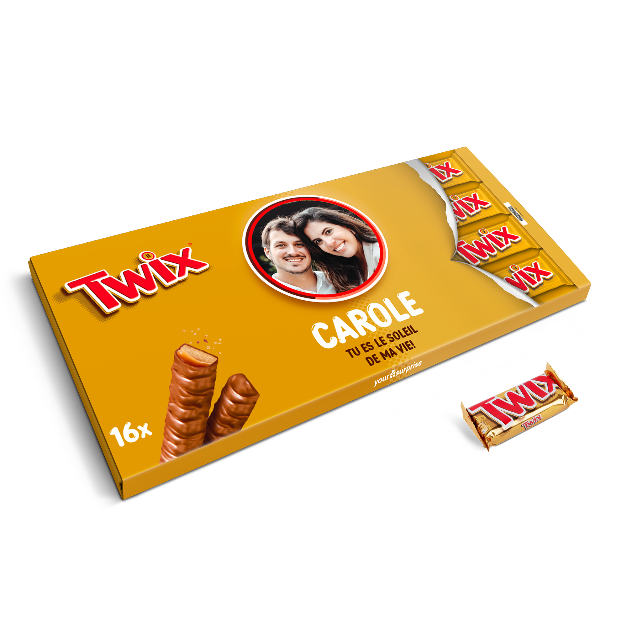 Méga barre Twix XXL personnalisée