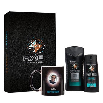 Axe gift set - Magic mug - Leather & Cookies