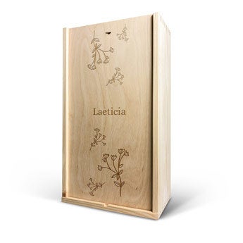 Caisse à vin – couvercle gravé - 2 bouteilles