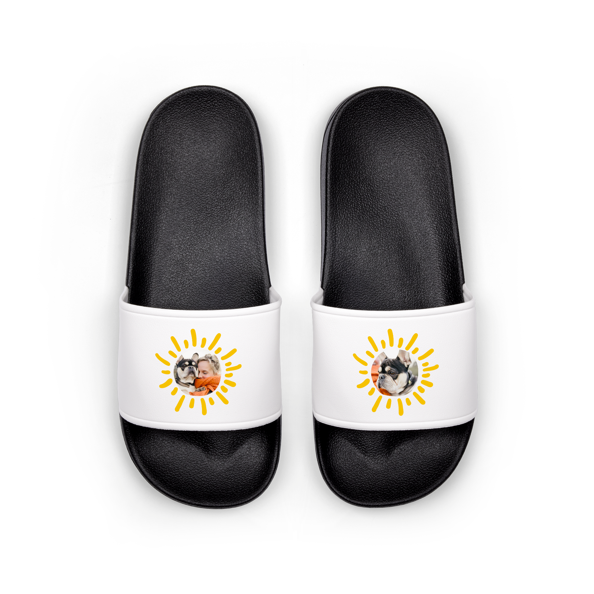 Personalised sliders flip-flops - Black - EU 38