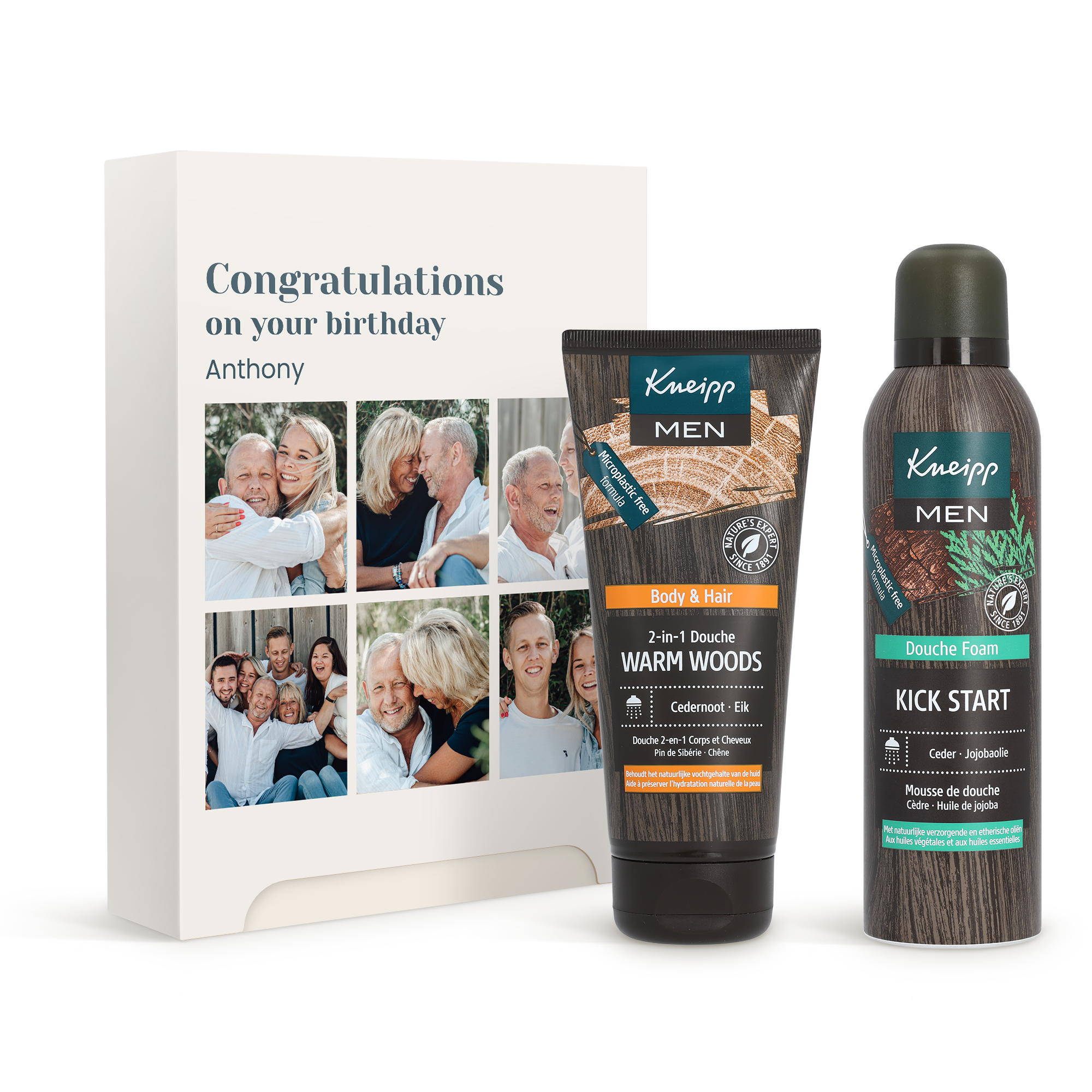 Caja de regalo personalizada Kneipp Men Wellness