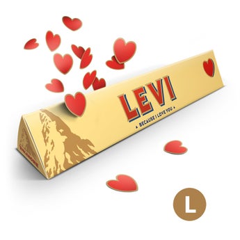 Barra de Toblerone com tema de amor - L - 360 gramas