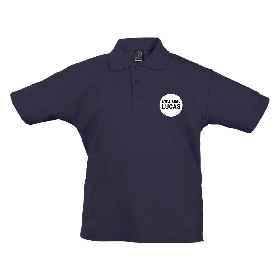 Camisa polo personalizada - Crianças - Marinha - 10 anos